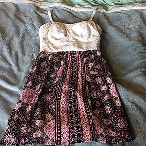 White crocheted mini dress